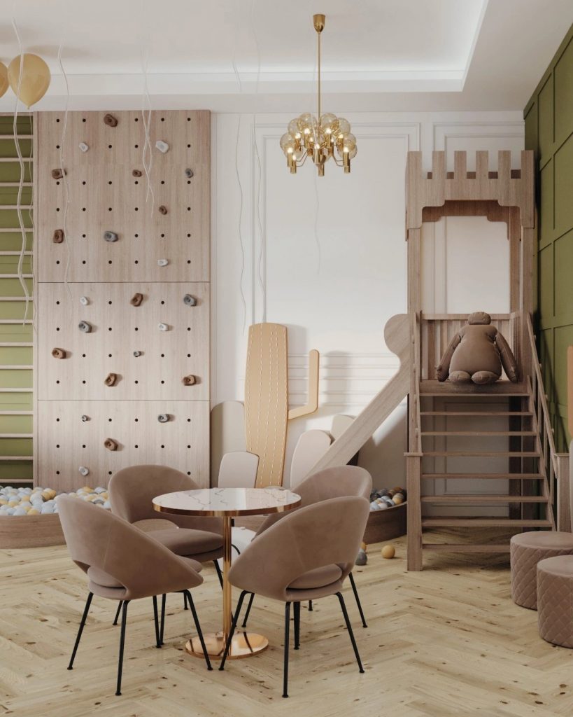 Kids’ play zone in a cafe