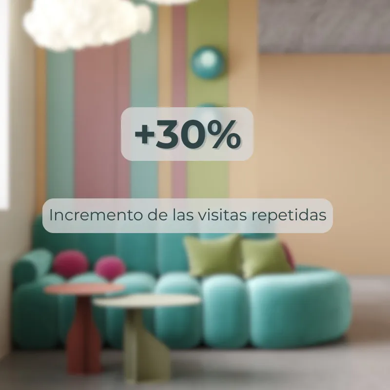 Espacio infantil que favorece las visitas repetidas