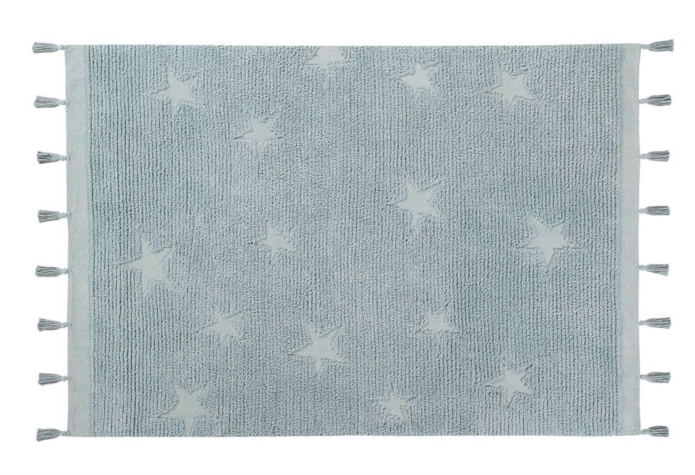 Rug Lorena Canals Hippy Stars Aqua Blue 120 x 175