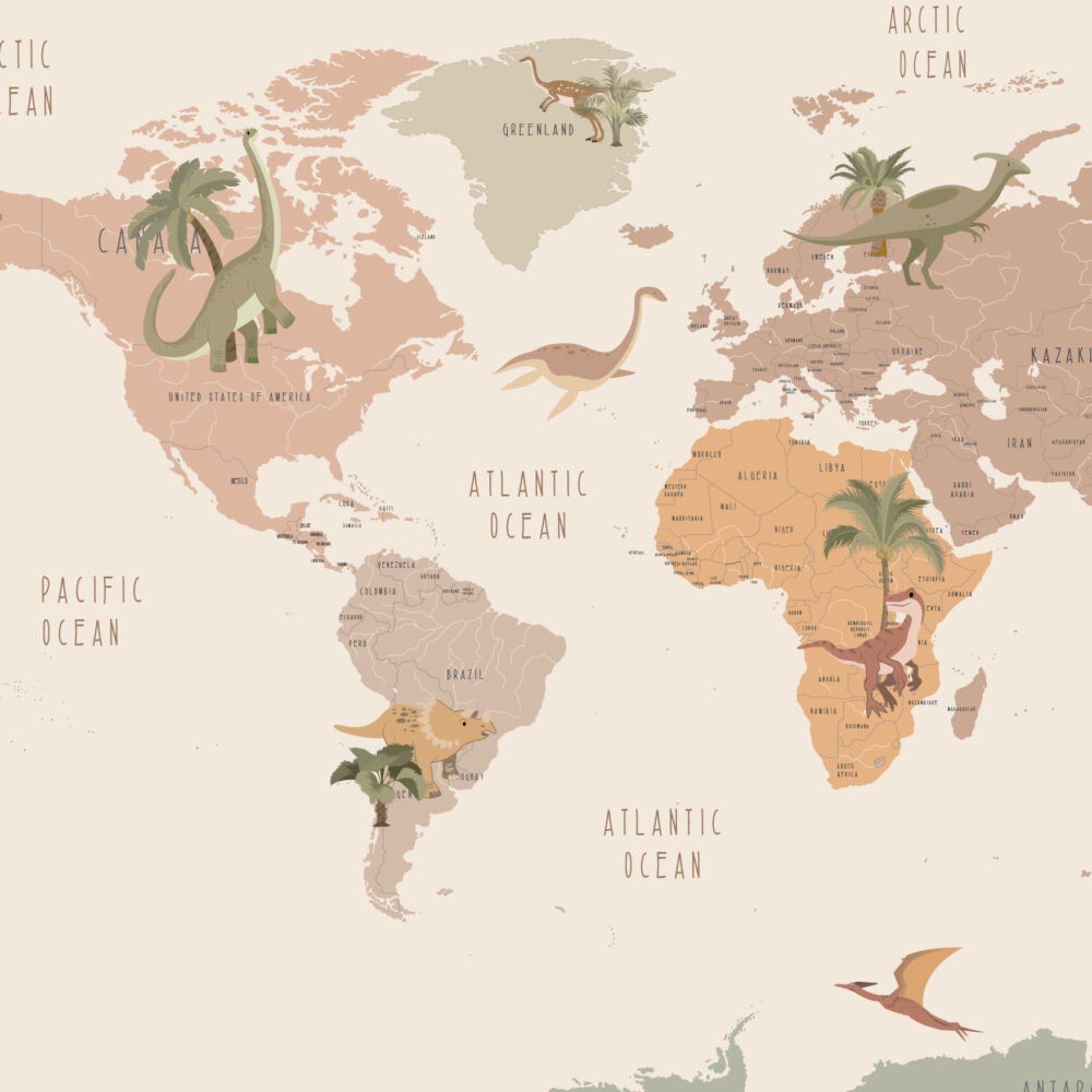A map of the country's dinosaurs