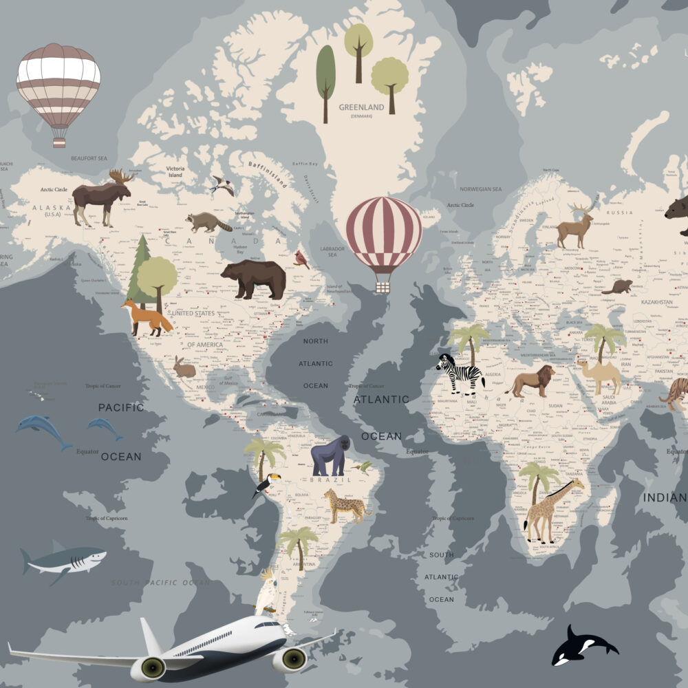 A dark map with planes