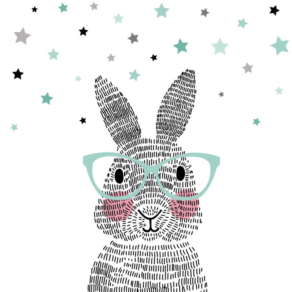 Bunny with glasses