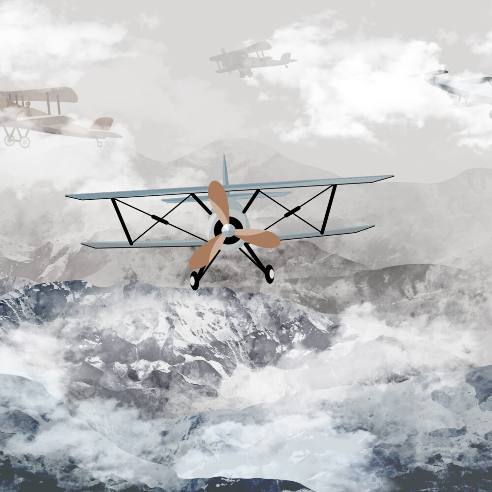 Planes over the misty mountains