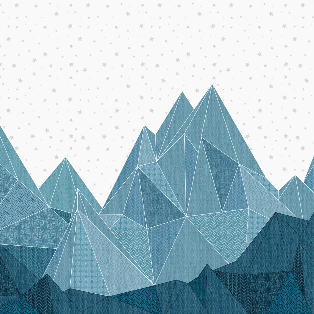 Denim-colored mountains