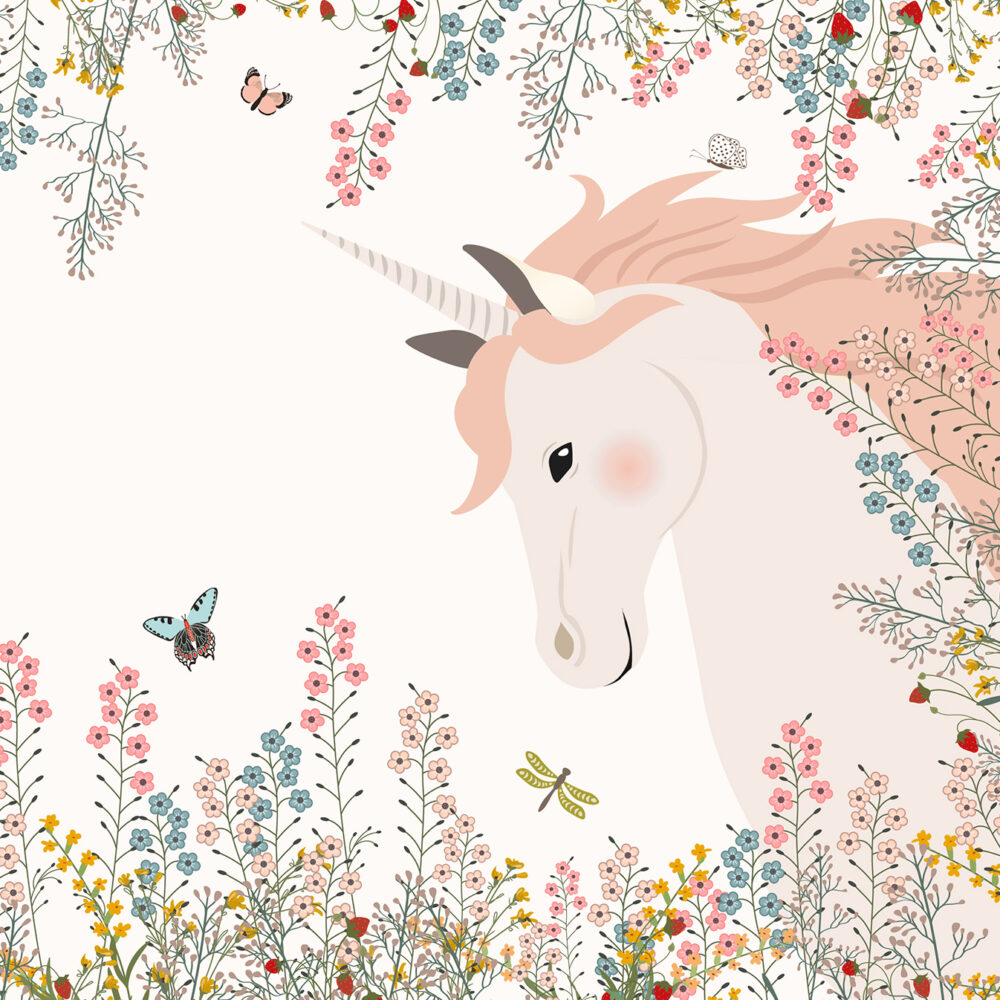 Unicorn and butterflies