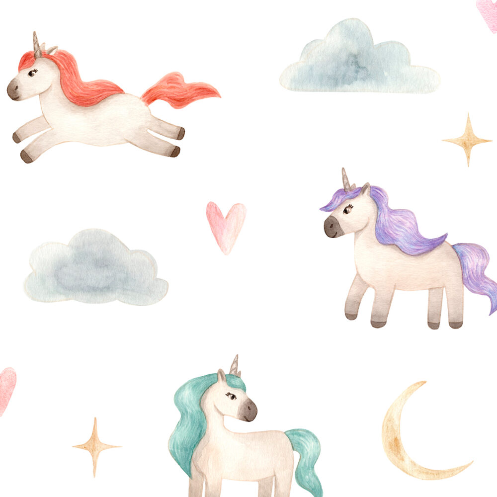 Unicorns with clouds