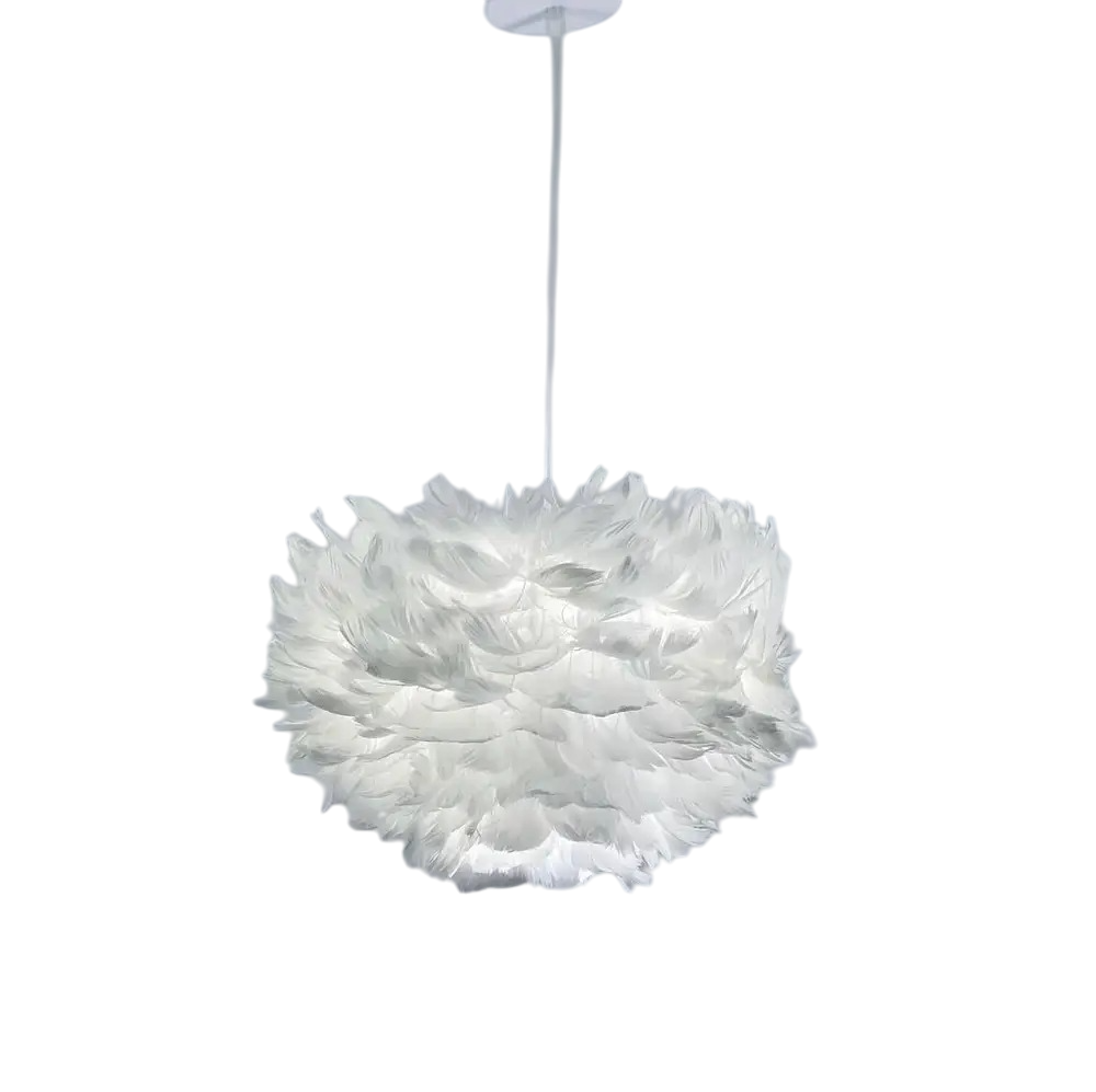 Ceiling Light with Natural Feathers AS 136 WT