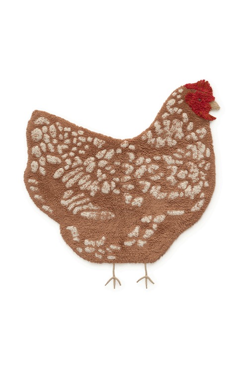 Lorena Canals Cotton Rug CHICKEN 110x100 cm
