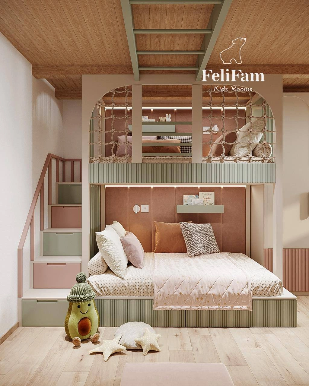 Bunk bed in children's room design