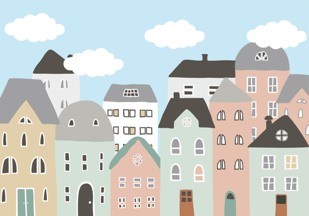 Kids Wallpaper Paris in Pink Shades