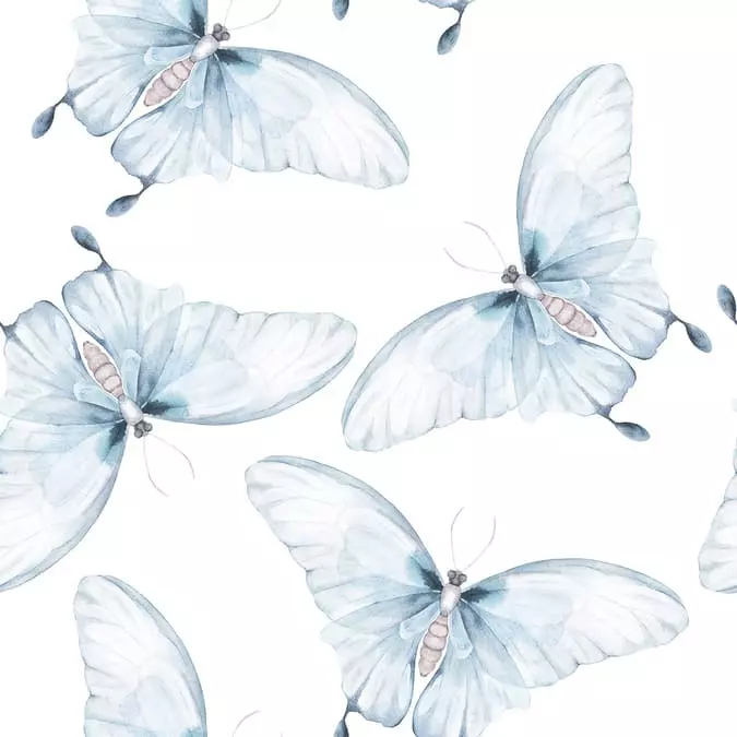 Kids wallpaper Blue butterflies