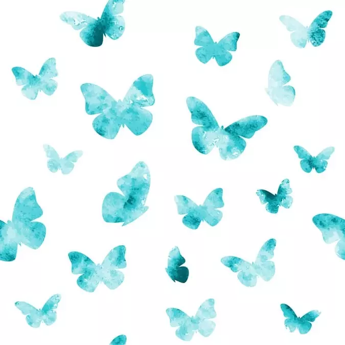 Kids wallpaper Butterflies in blue shades