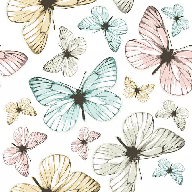 Kids wallpaper Colorful butterfly wings