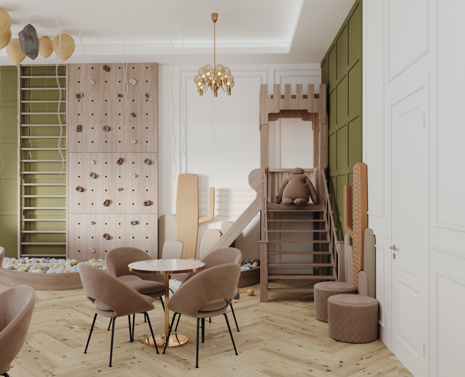 Kids’ play area in a cafe