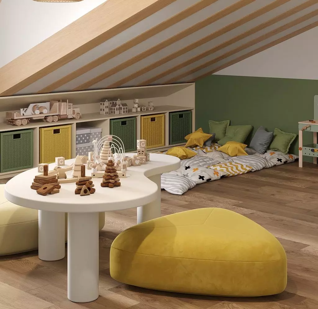 Unusual layouts easily become functional play corners