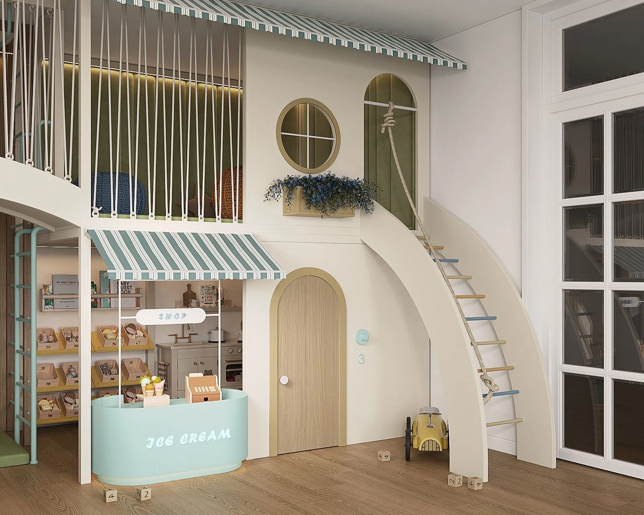 Comfortable children’s interior for active play and relaxation by FeliFam