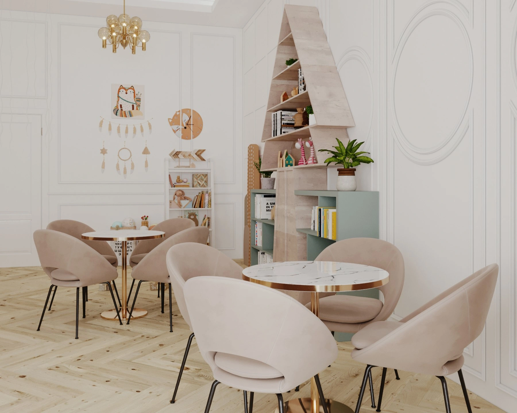 Custom-designed kids play zone for a café by FeliFam